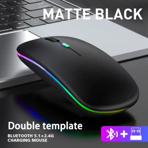 LED Pc Gamer Wireless Bluetooth Silent Mouse