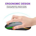 LED Pc Gamer Wireless Bluetooth Silent Mouse