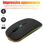 LED Pc Gamer Wireless Bluetooth Silent Mouse