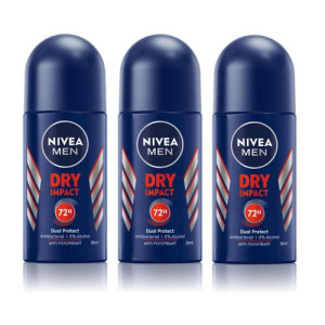 NIVEA Dry Impact Roll-on For Men, 72h- 50ml (Pack Of 3)
