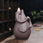Chinese Dragon Back Flow Incense Burner Home Furnishing Gift